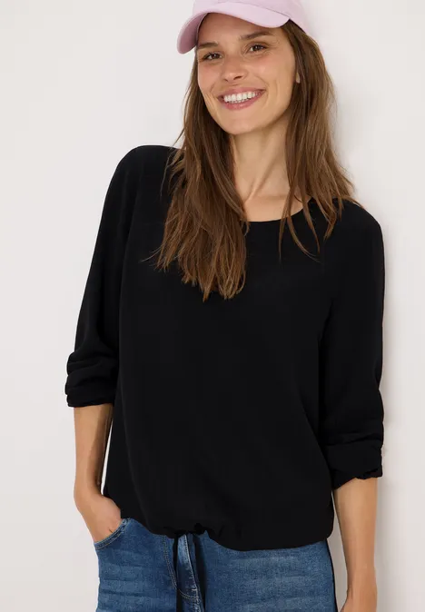 Blouse met trekkoord Black