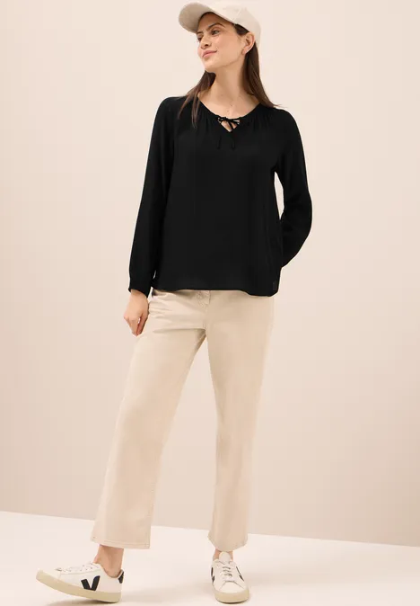 Crepe Bluse Black