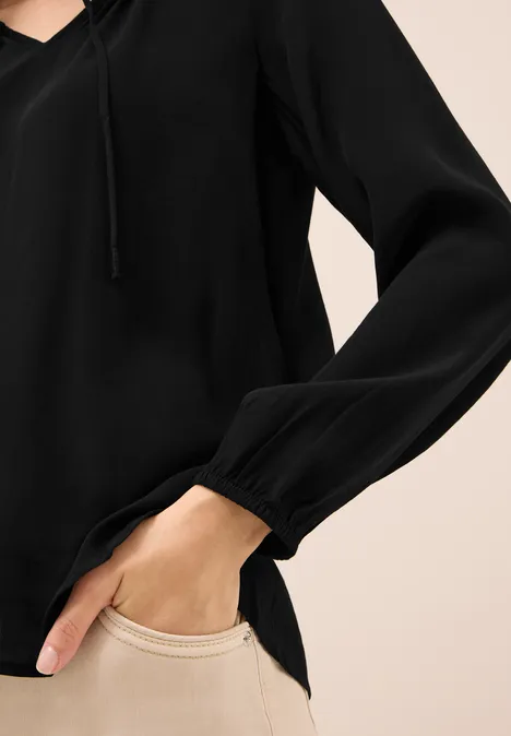 Crepe Bluse Black