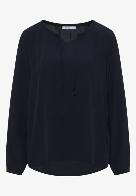 Crepe Bluse urban dark blue