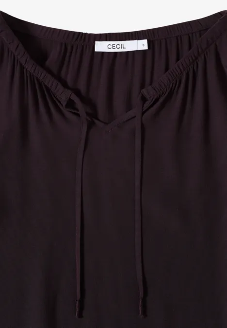 Crepe Bluse eggplant red