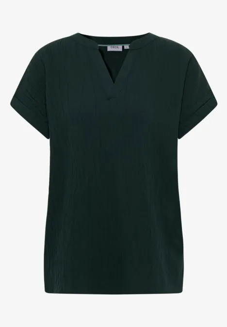 Blusenshirt mit Struktur ink green