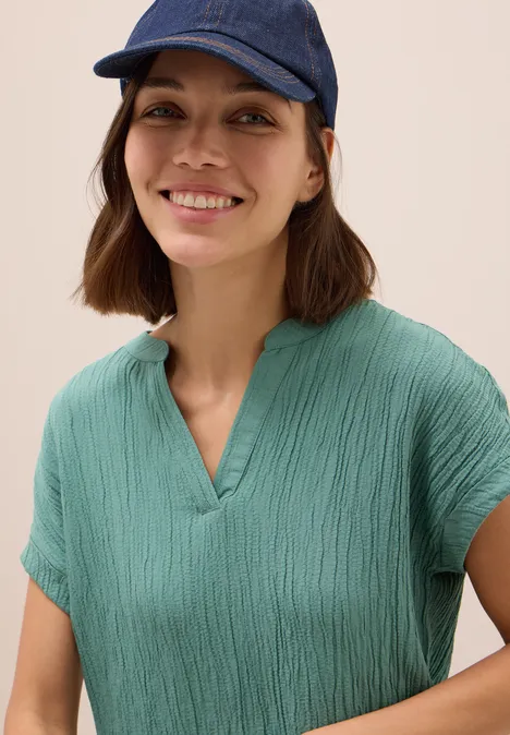 Blusenshirt mit Struktur jewel green