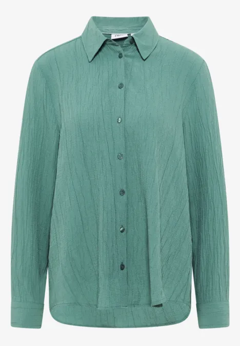 Hemdbluse mit Struktur jewel green