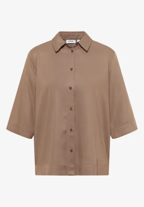 Chemisier en lyocell natural taupe