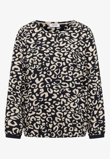 Gemusterte Bluse urban dark blue