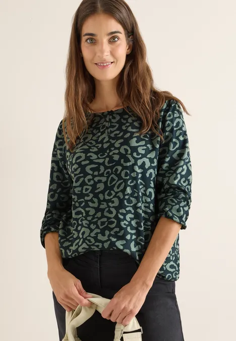 Blouse à motifs ink green