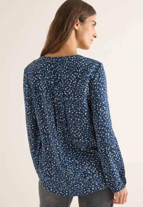 Gemusterte Bluse urban dark blue