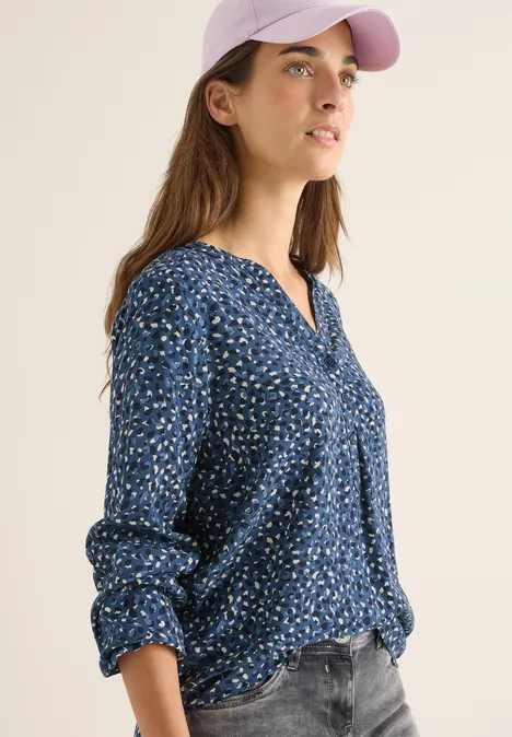 Gemusterte Bluse urban dark blue