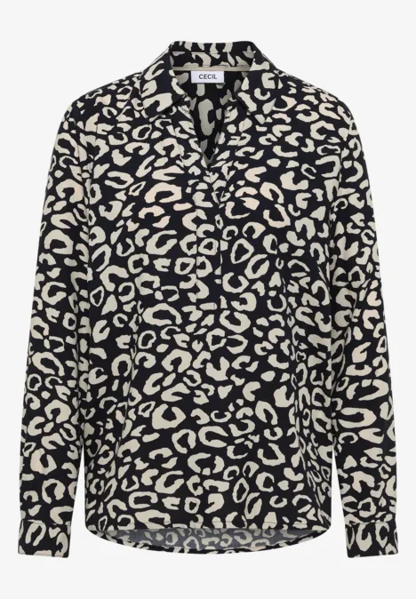 Gemusterte Bluse urban dark blue