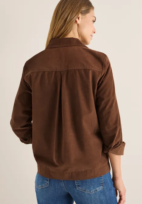 Cord Hemdbluse mocha caramel