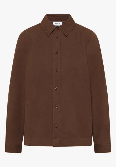 Cord Hemdbluse mocha caramel