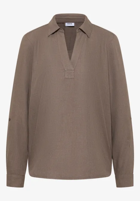 Melange Bluse cocoa taupe melange