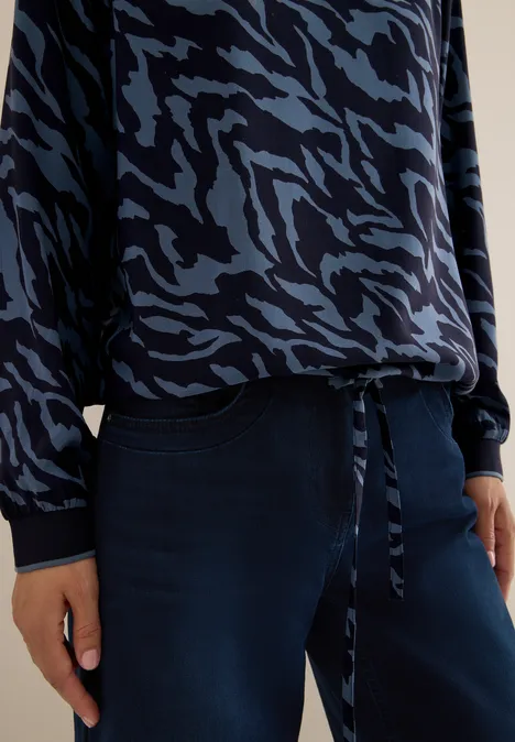 Bluse mit Tunnelzug urban dark blue