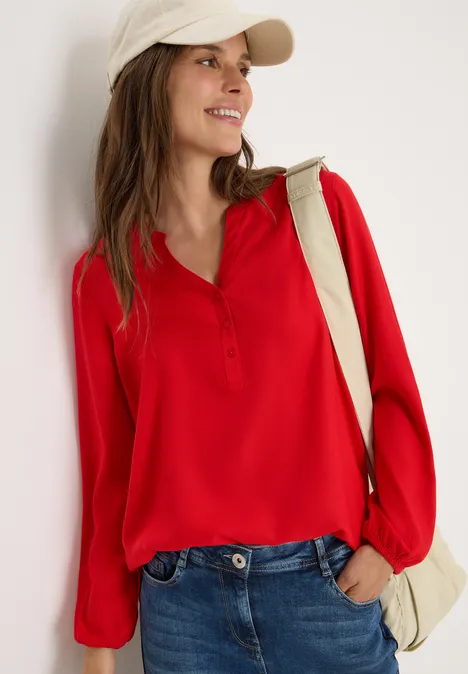 Tunika in Unifarbe fiery red