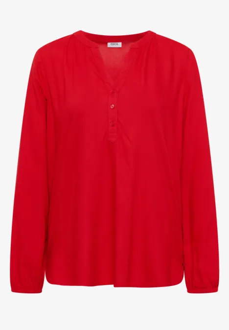 Tunika in Unifarbe fiery red