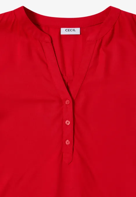 Tunika in Unifarbe fiery red