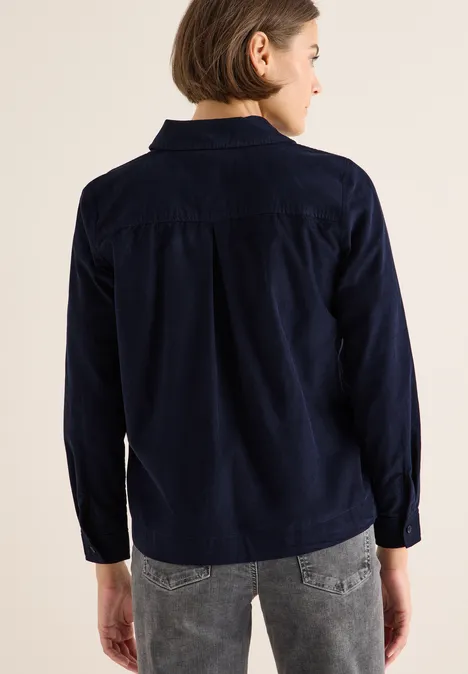 Cordhemdbluse urban dark blue
