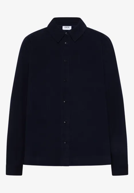Cordhemdbluse urban dark blue