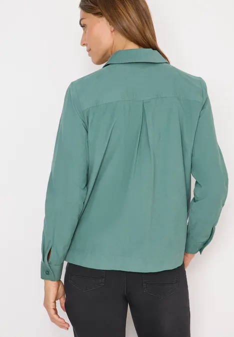 Cordhemdbluse jewel green