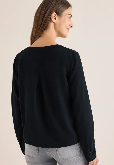 Blouse in effen kleur Black