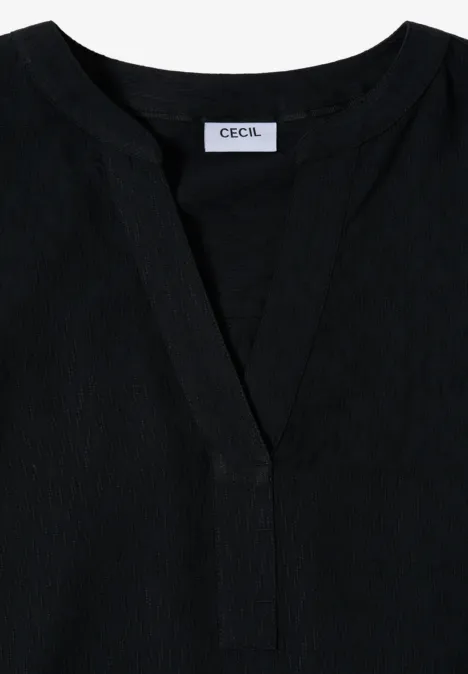 Blouse in effen kleur Black