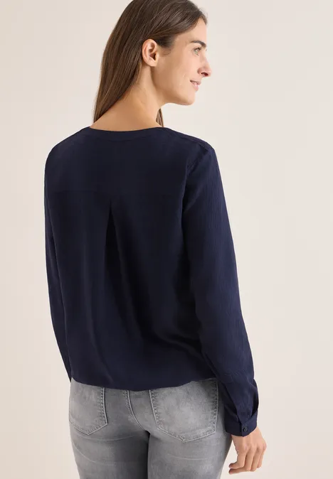 Blouse in effen kleur urban dark blue