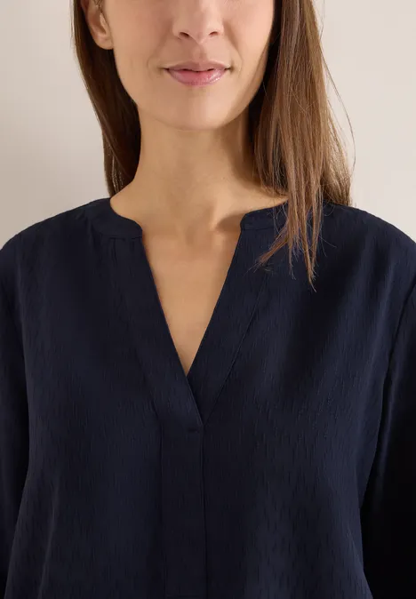 Blouse in effen kleur urban dark blue