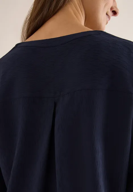 Blouse in effen kleur urban dark blue