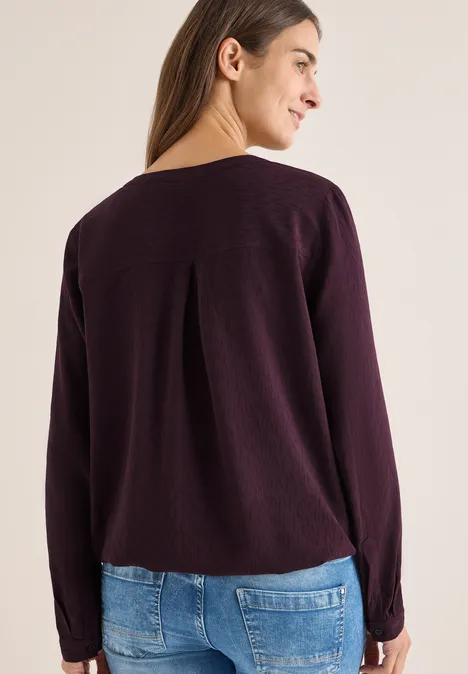 Bluse in Unifarbe eggplant red