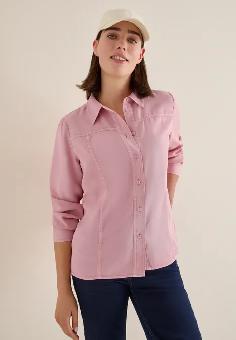 Colored Lyocell Hemdbluse blossom corduroy