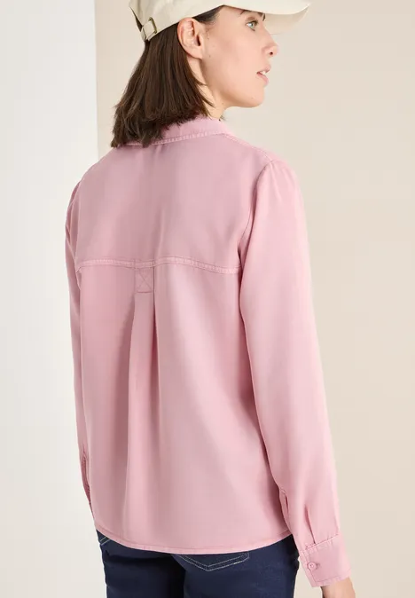 Colored Lyocell Hemdbluse blossom corduroy