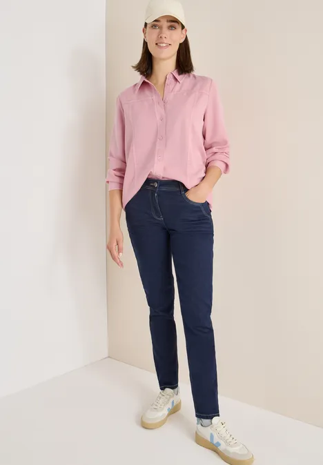 Colored Lyocell Hemdbluse blossom corduroy