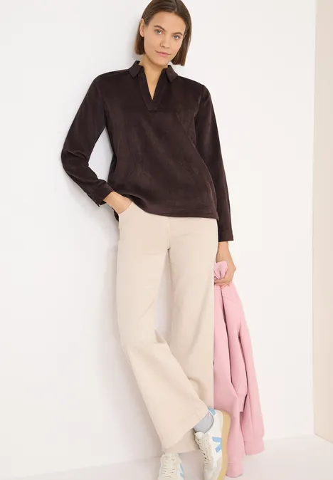 Softe Cordbluse tartufo brown