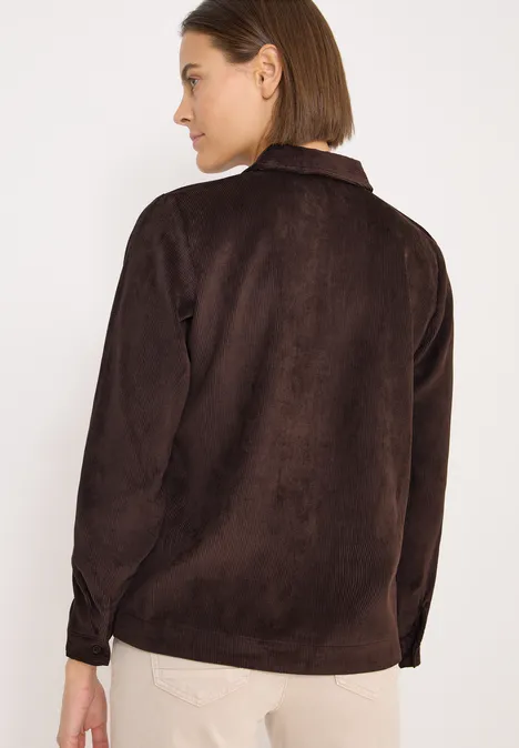 Softe Cordbluse tartufo brown