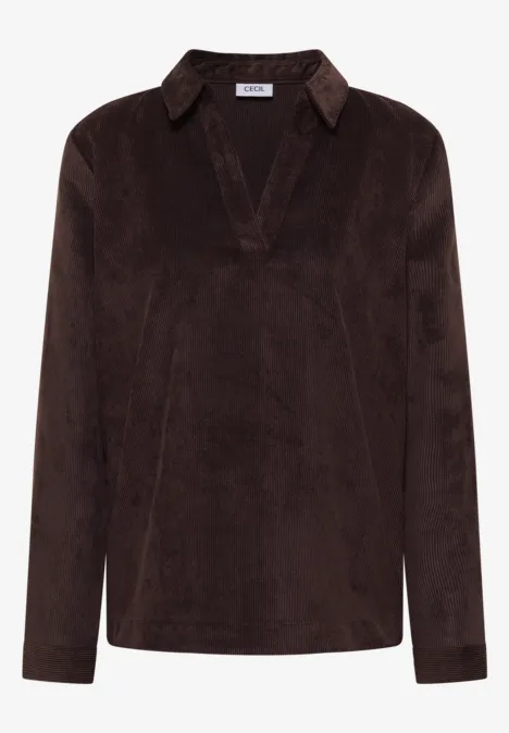 Softe Cordbluse tartufo brown