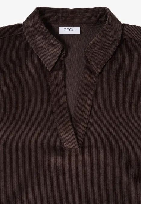 Softe Cordbluse tartufo brown