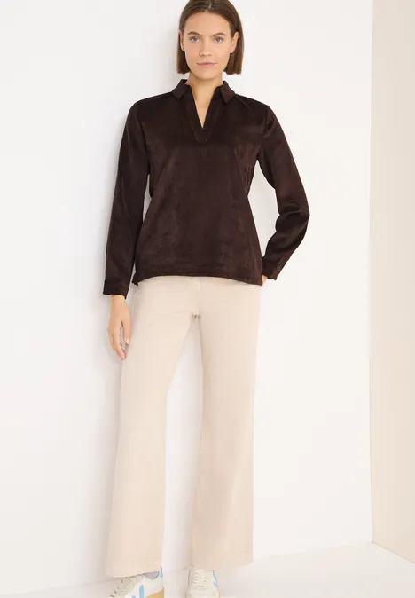 Softe Cordbluse tartufo brown