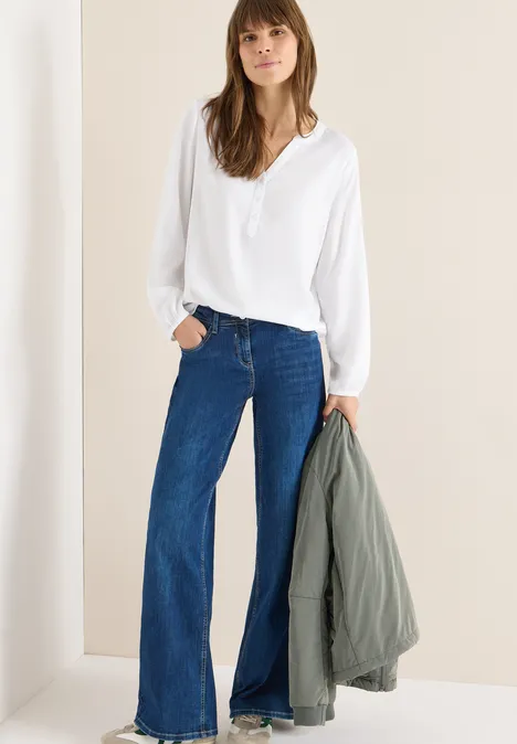 Blouse in effen kleur White Blouse in effen kleur White