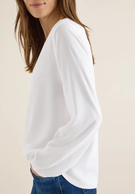 Blouse in effen kleur White Blouse in effen kleur White