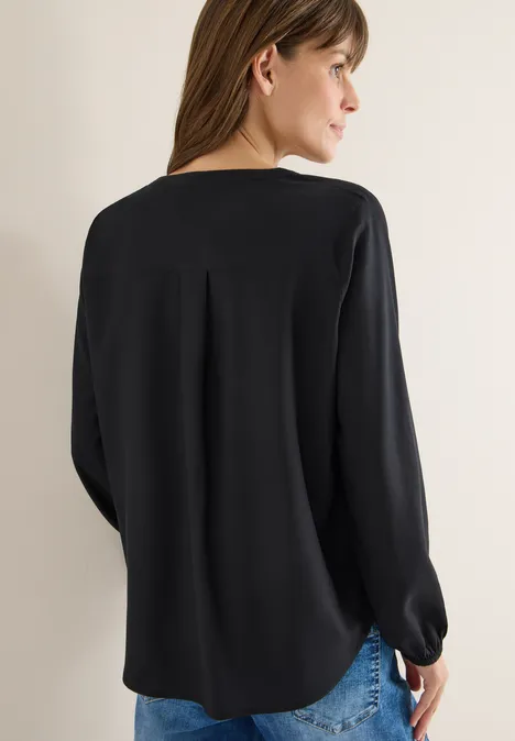 Blouse in effen kleur Black Blouse in effen kleur Black