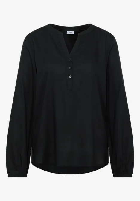 Blouse in effen kleur Black Blouse in effen kleur Black