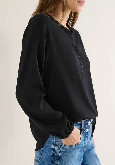 Blouse in effen kleur Black Blouse in effen kleur Black