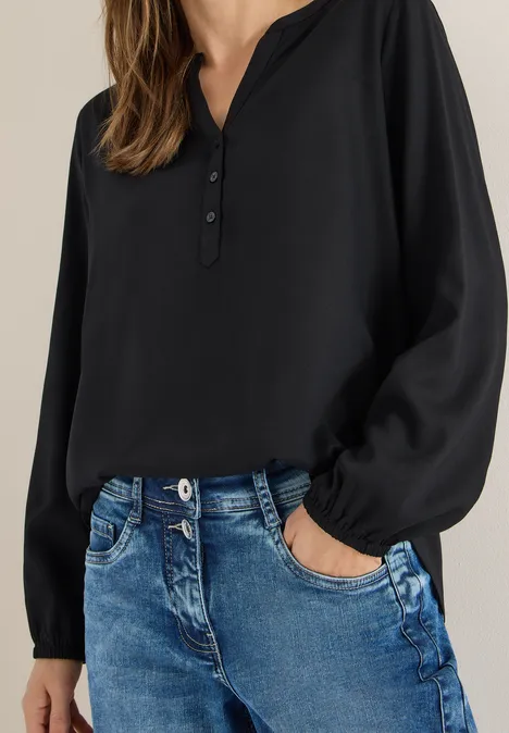 Blouse in effen kleur Black Blouse in effen kleur Black