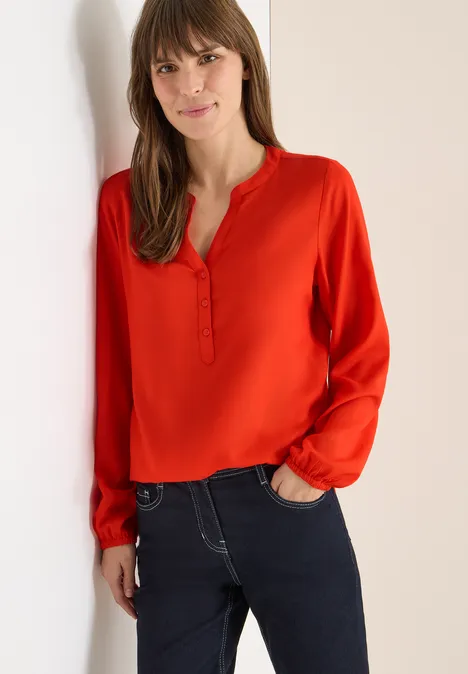 Blouse in effen kleur pumpkin orange Blouse in effen kleur pumpkin orange