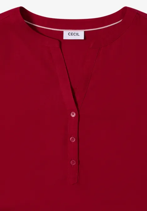 Bluse in Unifarbe beaujolais red