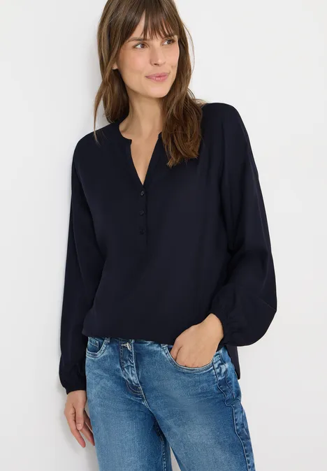Bluse in Unifarbe urban dark blue Bluse in Unifarbe urban dark blue