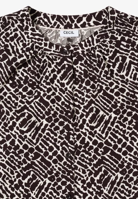 Gemusterte Bluse eggplant red
