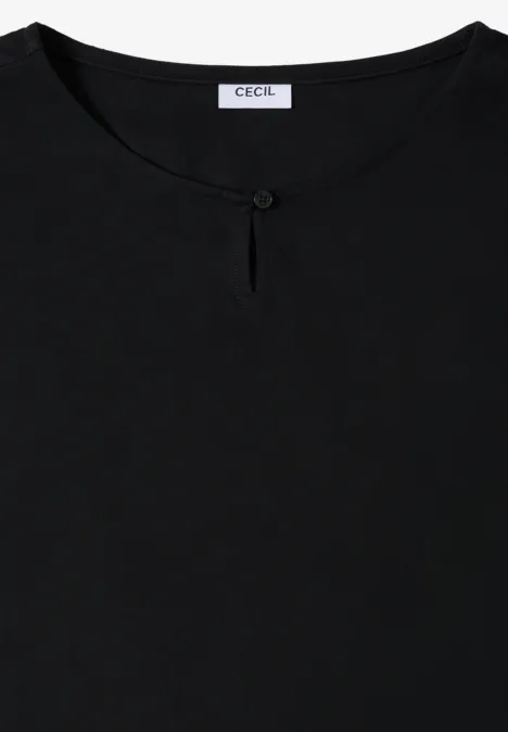 Bluse in Unifarbe Black Bluse in Unifarbe Black