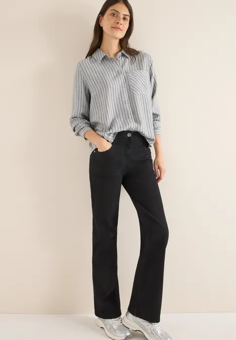 Gestreept flanellen overhemd blouse null